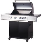 Depo Deco Depodeco Paxton Gazlı Mangal 4+1 Brülörlü Gri Çelik Büyük Barbekü 71 cm Izgara Boyu