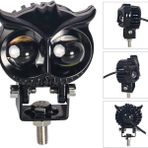 Depo Garaj Baykuş Sis Farı Çift Renk Sarı-Beyaz Araç Motosiklet Off Road LED Lamba - Sarı - Beyaz