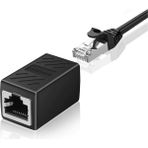 Depo Store Gigabit RJ45 CAT5E Cat6 Cat7 Cat8 Ethernet Lan Birleştirici Çoklayıcı Ara Aparatı 4608 - 0 - Siyah - Option-1