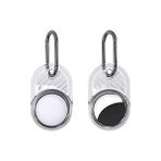 Depo Store ile Uyumlu Silikon Anahtarlık Kılıfı Kopçaklı Karbon Desen 05 Beyaz - 001-Renkli