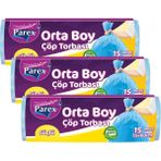 Depo Store Orta Boy Çöp Torbası 15'li (55 x 60 Cm) (3 Paketi)