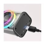 Depo Store Rgb LED Işıklı Bluetooth 5.1 Kablosuz Hoparlör - 01-Siyah