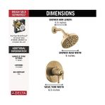 Depo Store Saylor 17 Serisi Altın Duş Vanası Kiti, H2OKINETIC Duş Başlığı, Duş Sistemi, Duş Bataryası Seti, Duş Başlığı ve Kulp, Şampanya Bronz T17235-CZ (Valf Dahil Değildir) - Option-1
