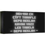 Depo Tabela Reklam Beyaz Kayan Yazı LED Tabela 96 x 192 cm Çift Taraflı
