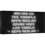 Depo Tabela Reklam Beyaz Kayan Yazı LED Tabela 96 x 192 cm Tek Taraflı Depo Reklam Tabela