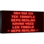Depo Tabela Reklam Kırmızı Kayan Yazı LED Tabela 96 x 192 cm Tek Taraflı