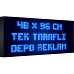 Depo Tabela Reklam Mavi Kayan Yazı LED Tabela 48 x 96 cm Tek Taraflı Depo Reklam Tabela