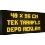 Depo Tabela Reklam Sarı Kayan Yazı LED Tabela 48 x 96CM Tek Taraflı Depo Reklam Tabela