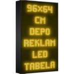 Depo Tabela Reklam Sarı Kayan Yazı LED Tabela 96 x 64CM Tek Taraflı Depo Reklam Tabela