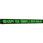 Depo Tabela Reklam Yeşil Kayan Yazı LED Tabela 16 X224 cm Tek Taraflı Depo Reklam Tabela - 16 x 224 cm
