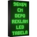 Depo Tabela Reklam Yeşil Kayan Yazı LED Tabela 96 x 64CM Tek Taraflı Depo Reklam Tabela - 96 x 64 cm