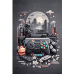 Depoba Blank Şönil Oyuncu Odası Halısı Kaymaz Pamuk Tabanlı Yıkanabilir Antibakteriyel Gamer, Gaming Halısı 120x180