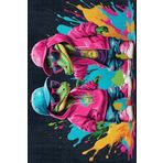 Depoba Cromse Şönil Oyuncu Odası Halısı Kaymaz Pamuk Tabanlı Yıkanabilir Antibakteriyel Gamer, Gaming Halısı 140x200