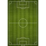 Depoba Field Şönil Oyuncu Odası Halısı Kaymaz Pamuk Tabanlı Yıkanabilir Antibakteriyel Gamer, Gaming Halısı 140x200