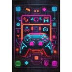 Depoba Nolane Kadife Oyuncu Odası Halısı Kaymaz Pamuk Tabanlı Yıkanabilir Antibakteriyel Gamer, Gaming Halısı 100x150