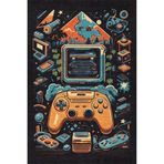Depoba Ready Kadife Oyuncu Odası Halısı Kaymaz Pamuk Tabanlı Yıkanabilir Antibakteriyel Gamer, Gaming Halısı 120x180
