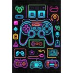 Depoba Space Şönil Oyuncu Odası Halısı Kaymaz Pamuk Tabanlı Yıkanabilir Antibakteriyel Gamer, Gaming Halısı 200x300