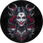 Depoba Wampe Kadife Oyuncu Odası Halısı Kaymaz Pamuk Tabanlı Yıkanabilir Antibakteriyel Yuvarlak Gamer, Gaming Halısı 140x140
