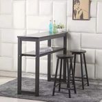 Depolama Tezgahlı Yüksek Bar Masası Mutfak ve Yemek Odası için Yükseklik Yemek Masası Daireler için Küçük Bar Masası Şık Bar Tezgah Masası (Siyah 100x40x100cm)