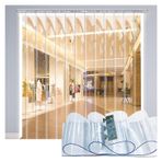 Depolar, Kasaplar ve Soğuk Odalar için Bu Ağır Hizmet PVC Vinil Şerit Perde Kapı Kiti - Endüstriyel Kullanım için İdeal, 120 x 210 cm