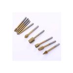 Depolife 10 Parça 3 mm Hss Titanyum Ahşap Için Freze Uç Seti Dremel Benzeri Gravür Makinası