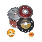 Depolife 115MM Ahşap Metal Mermer Granit Seramik Kesici Disk Seti Elmaslı Daire Kesme Diskavuç Taşlama