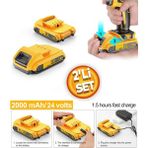 Depolife 12 Volt Şarjlı Matkap İçin Yedek Batarya Üniversal (3x18650) Pil 2000 mAh 2'li Set