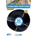 Depolife 20 Metre 16mm Deliksiz Damlama Hortumu Sulama Serinletme Bahçe Sera Tarla Bitki Ağaç Sulama Borusu