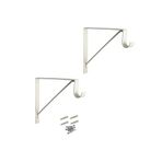 Depolife 25x25cm Metal Braket Raf Tutucu Fortmanto Demiri Askılık Borusu Takılabilir Duvar Montajlı 2 Adet
