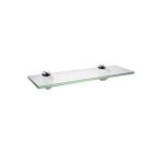 Depolife Cam Etejer Rafı 12x50cm Cam Raf lavabo üstü kitaplık etajer Gümüş