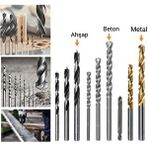 Depolife Duvar Beton Ahşap Delme Matkap Ucu Seti 9 Adet Elmas Uç Matkap Ucu Takımı 3mm 4mm 5mm 7mm 8mm 10mm