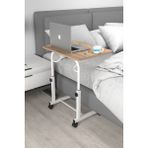 Depolife Eğim Yükseklik Ayarlı Metal Ayak 45x60 cm Ceviz Laptop Sehpası