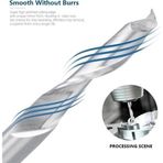 Depolife freze için kesim tek flüt karbür End Mill 1,6mm CNC uç Spiral yönlendirici alüminyum bakır ahşap MDF