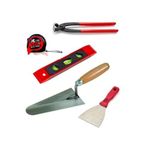 Depolife Inşaatcı Için Çelik Harç Sıvacı Malası Betoncu Kerpeteni Su Terazisi 3 Metre Spatula Seti