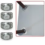 Depolife Kanepe Sehpa Masa Ayak Montaj Aparatı 15 Derece Açılı Montaj Için Metal Aparat 4 Adet Ayak Braketi