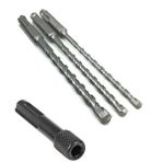 Depolife Kırıcı Delici Hilti Için Sds Plus Elmas Uçlu 4 Matkap Ucu Seti Sds Vidalama Bits Adaptör