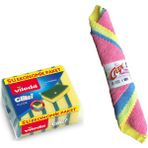 Depolife Klasik 5 Li Bulaşık Temizlik Süngeri ve 30CM 4lü Mikrofiber Bez Seti - Sarı