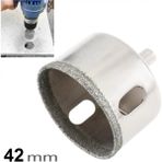 Depolife Mermer Granit Fayans Cam Yuvarlak Delme 42MM Matkap Uyumlu Elmaslı Boru Tipi Panc