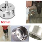 DepoLife Mermer Granit Fayans Cam Yuvarlak Delme Panç Elmas Uç Yuvarlak Açma Karot 6cm 60mm