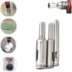 Depolife Mermer Granit Fayans Cam Yuvarlak Delme Pancı 8mm 12mm 16mmelmas Uç Delik Açma Matkap Karot 3 Parça