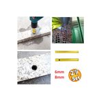 Depolife Mermer Seramik Cam Granit Delme 6mm - 8mm Panç Seti Elmas Kaplama titanyum Matkap Delici Uç