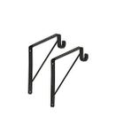 Depolife Metal Braket Raf Tutucu Demiri Askılık Borusu Takılabilir Duvar Montajlı Siyah 24x24cm. askı demiri