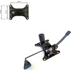 Depolife Ofis Büro Çalışma Koltuğu Için Çift Kol Metal Şase Mekanizma (15X20CM) Yedek Parça - Antrasit