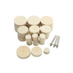 Depolife Polisaj Cila Parlatma Keçesi Yün Matkap Ucu Keçe Dremel 13/25/30mm Toplam 30 Adet Keçe 3 Aparat keçe-set-30pcs