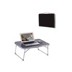 Depolife Pratik Katlanır Çantlı Kamp Masası 60X40Cm Siyah Laptop Bilgisayar Çalışma Alüminyum