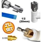 Depolife PVC PPRC Boru İç ve Dış Diş Açma Aparatı 1/2" (20mm) Yiv Paso Açma Anahtarı Rayba Pafta