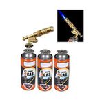 Depolife Şaloma Metal Pürmüz Başlık ve 3 Adet Gaz Seti Tamirci Kaynak Çakmağı Çakmaklı Pürmüz Kafası Torch