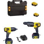 Depolife Şarjlı Darbeli Bijon Matkap Vidalama ve Sds Kırıcı Delici Hilti Seti 2 Makina 2 Akü Şarj Çanta