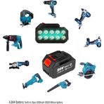 Depolife Şarjlı Matkap Için Yedek Batarya 24v 36v 58v Volt Şarjlı Makine Aküsü 10lu 18650 pil grubu 5.0 Amper
