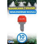 Depolife Sisleme Misting Buharlama Serinletme Nozulu Sera Nemlendirme Spreyi Kafa Sulama Ekipmanları Mist, 43532534543